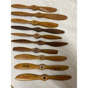 Vintage Wooden Model Airplane Propeller Lot 10 Top Flite Rite Pitch RC Decor #2